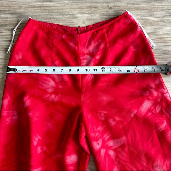 Vintage Wide leg high waisted beach red pants size 27 - Picture 10 of 13